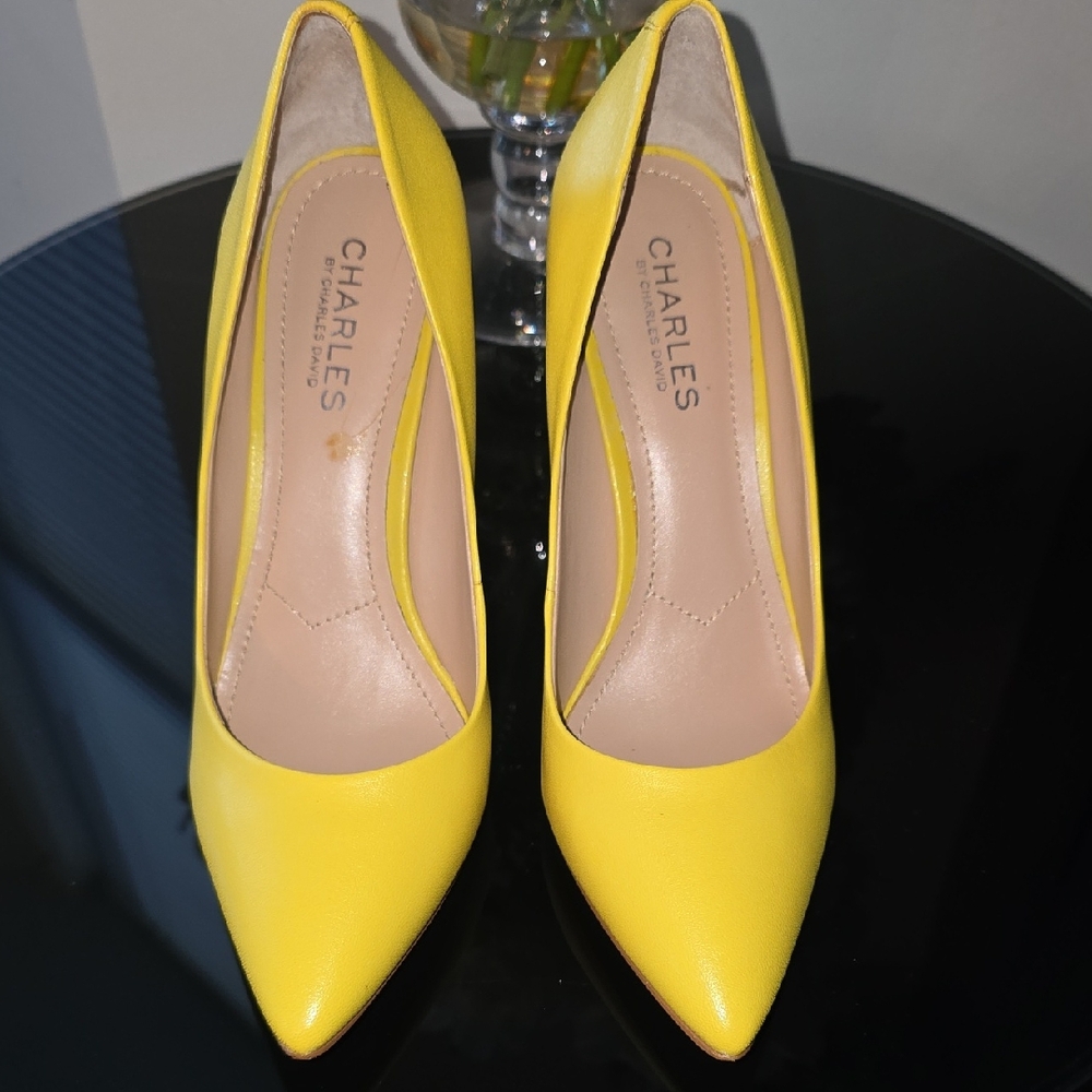 Charles By Charles David Yellow Heels